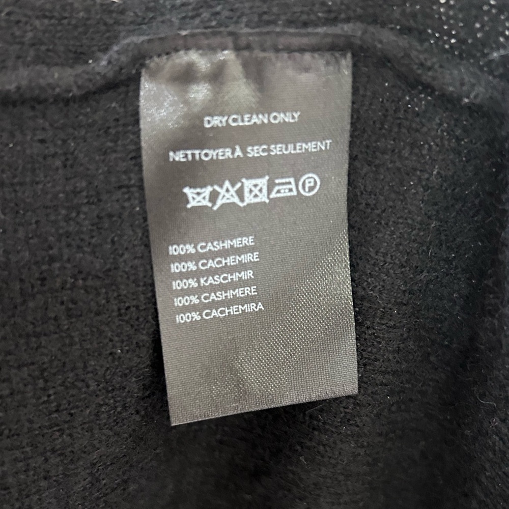 Pilcro Anthropologie Alani Cashmere Mockneck Sweater Oversized Black Size XL - Picture 7 of 7